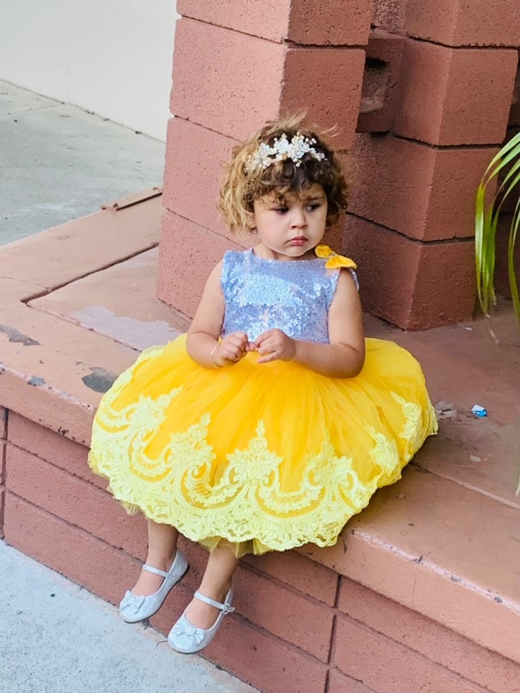 Alana  Dress Yellow - Baby Essentially
