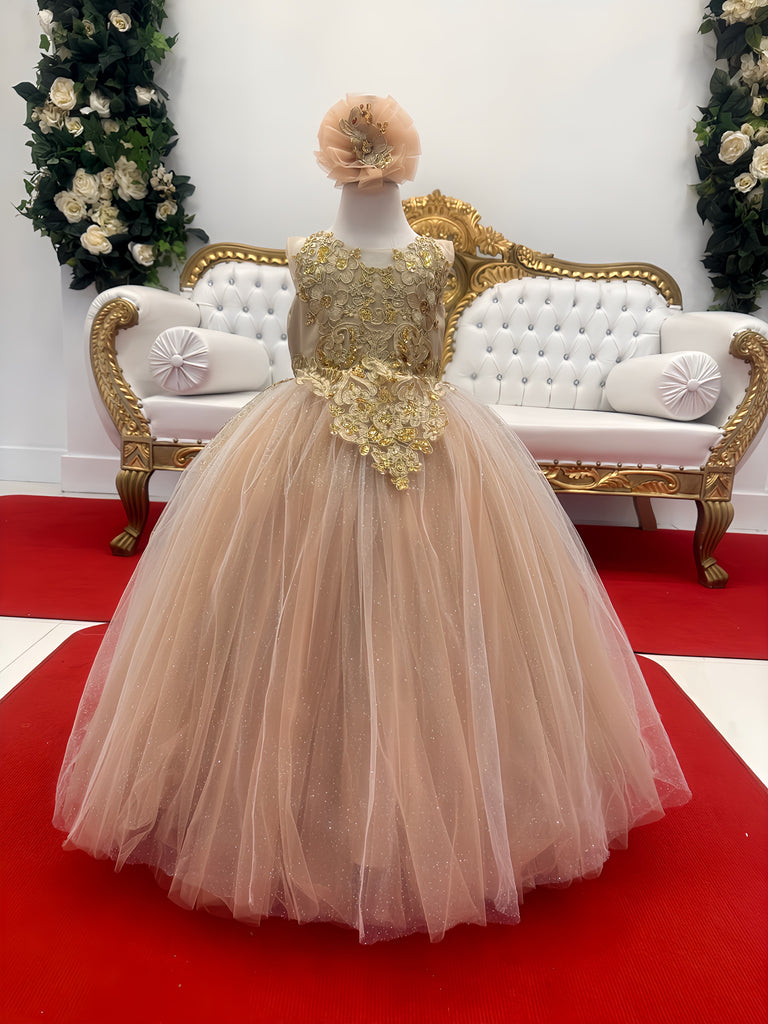 Gianna Gold Dress - Baby Essentially