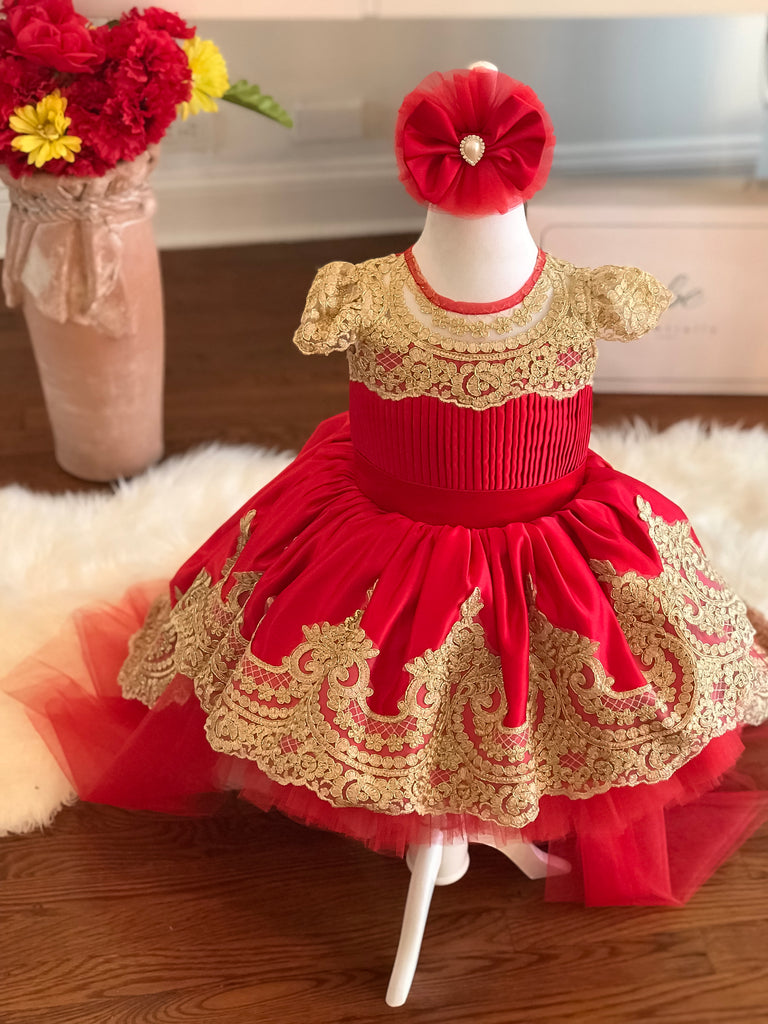 Esmeralda Dress Red - Baby Essentially