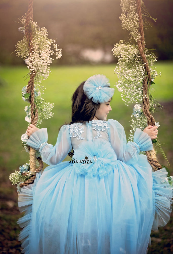 Antoinette Dress Blue - Baby Essentially