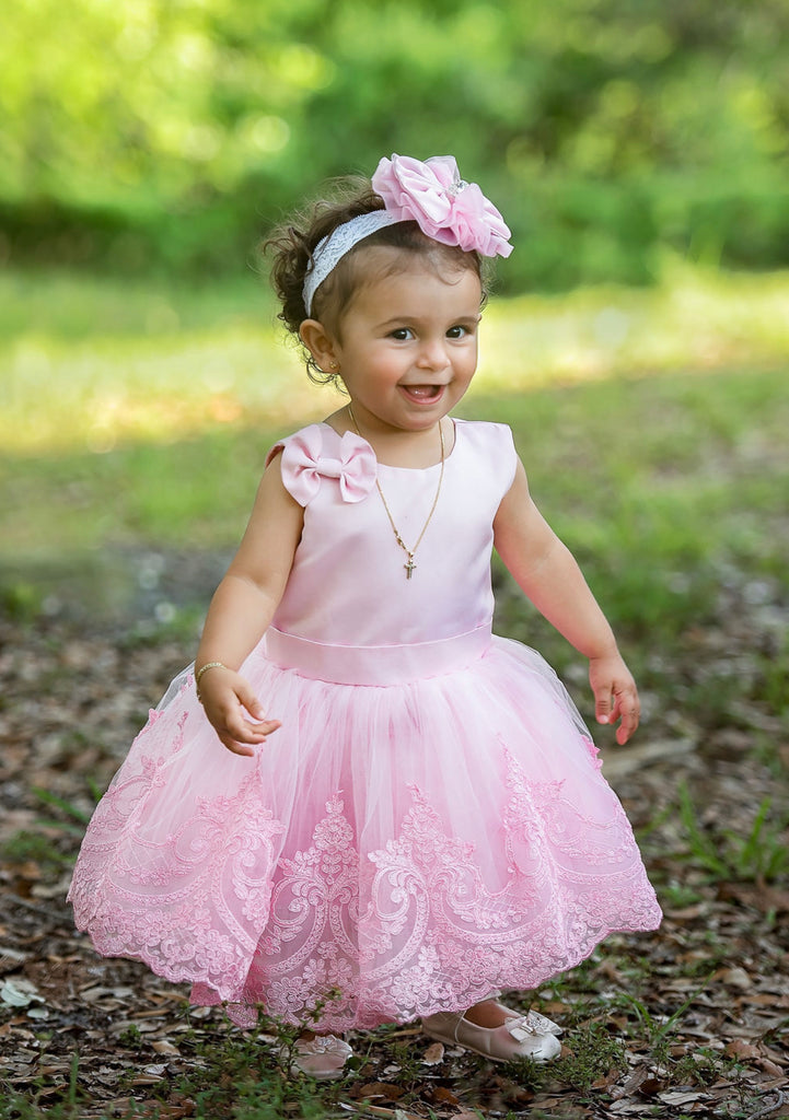 Alana  Dress Baby Pink - Baby Essentially