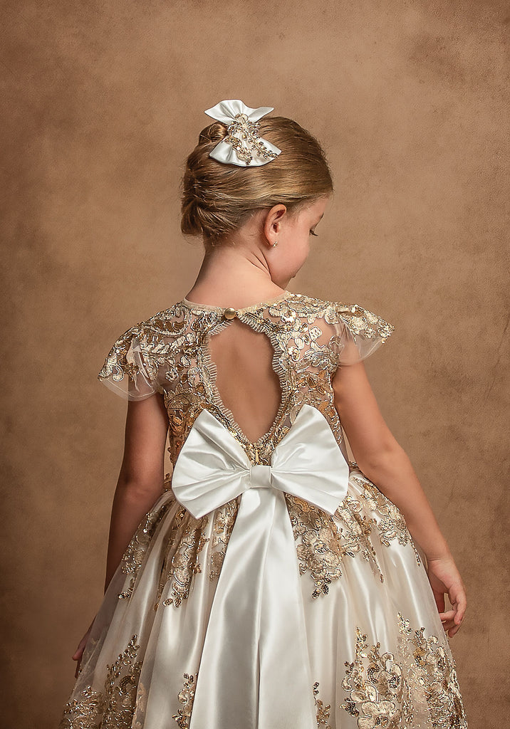 Jasmine  Dress Custom High Low White - Baby Essentially