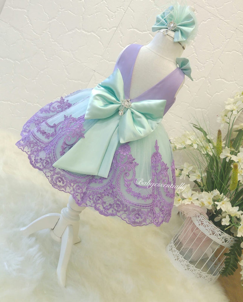 Alana  Dress Mint & Lavender - Baby Essentially