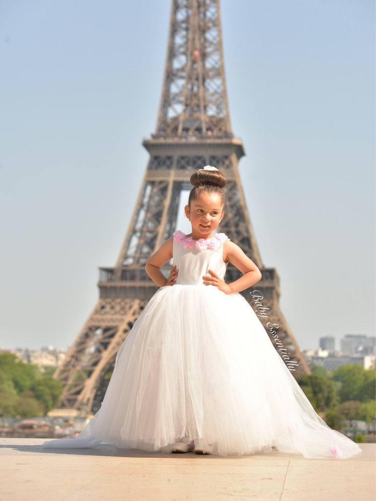 Alyssa Dress Pink & White - Baby Essentially