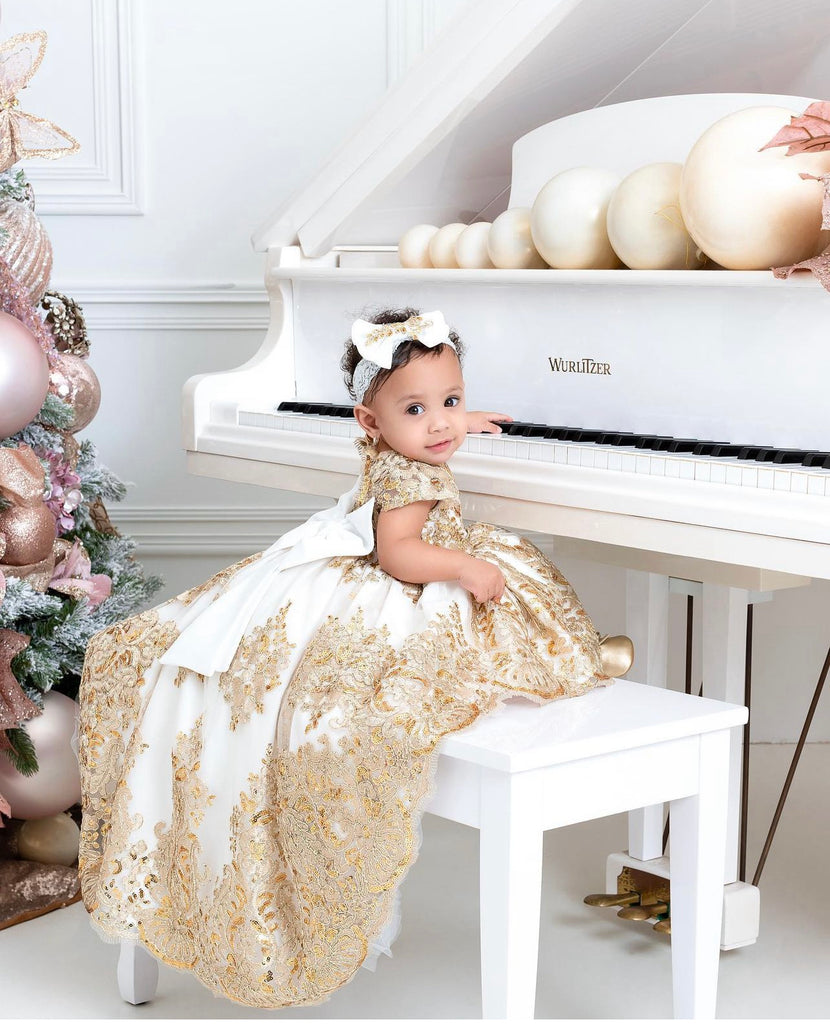 Jasmine  Dress Custom High Low White - Baby Essentially