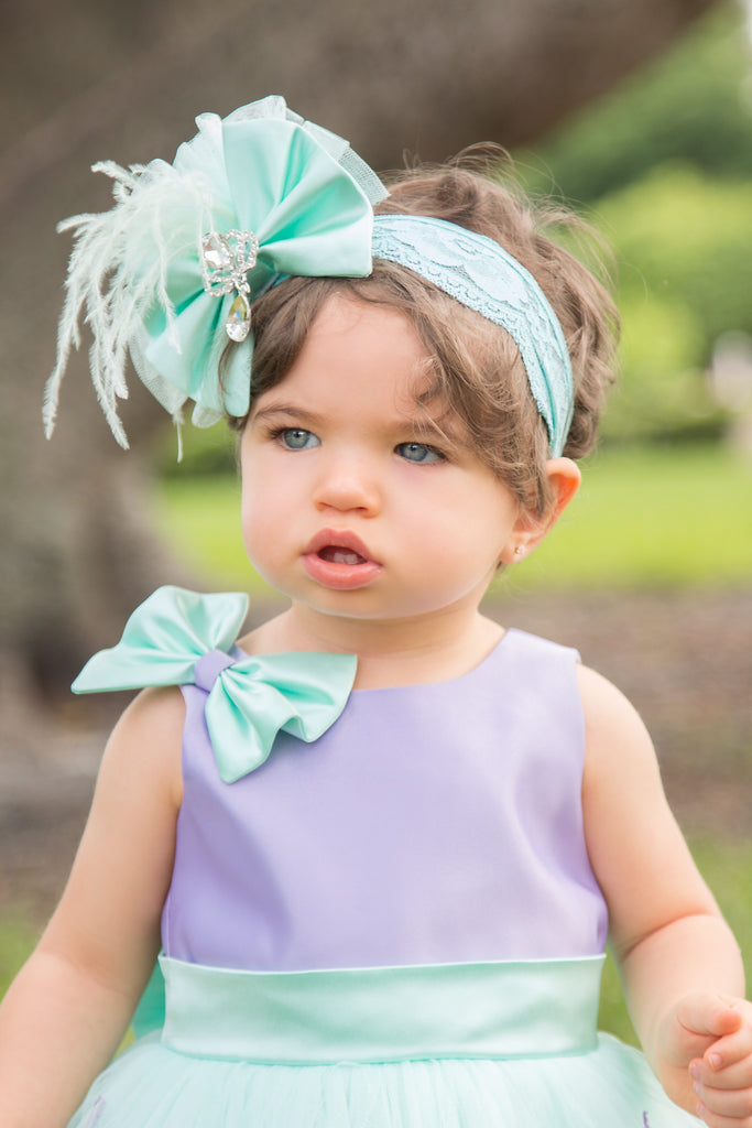 Alana  Dress Mint & Lavender - Baby Essentially