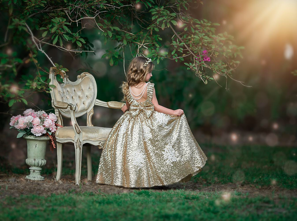 Dalaria Dress Gold - Baby Essentially