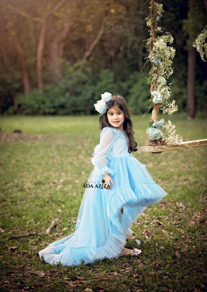 Antoinette Dress Blue - Baby Essentially