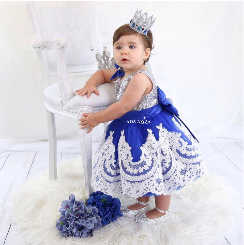 Alana  Dress Royal Blue - Baby Essentially