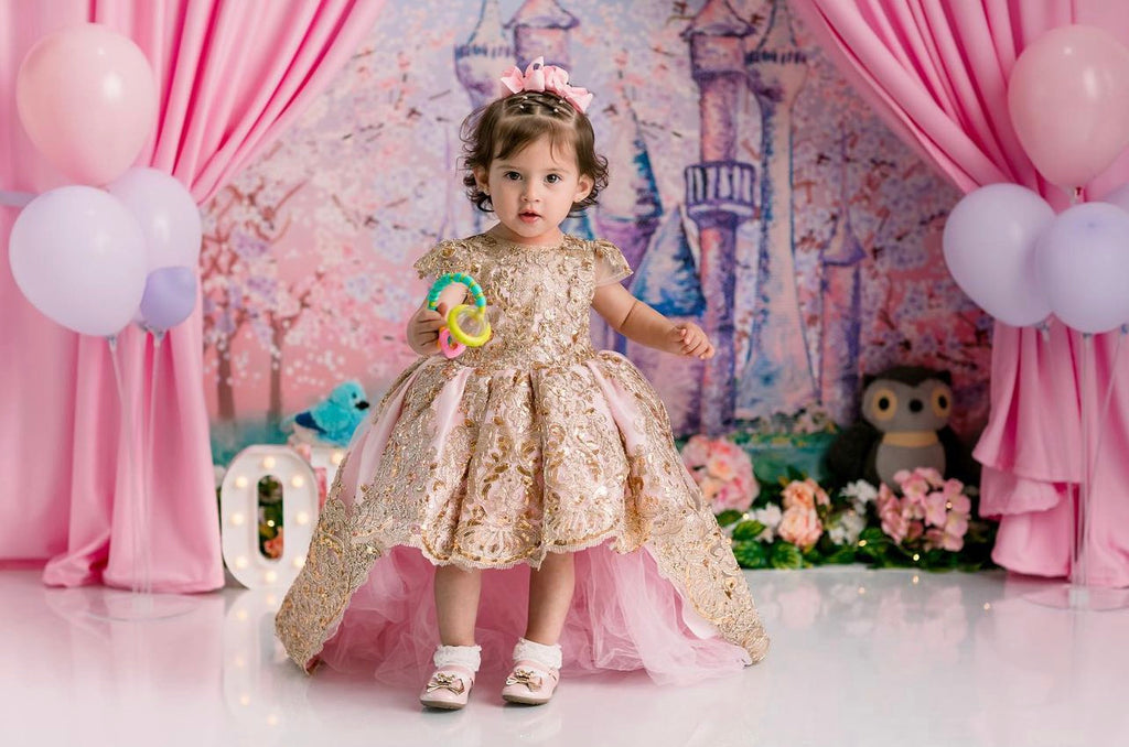 Princess Jasmine Dress Custom High Low Pink - Baby Essentially
