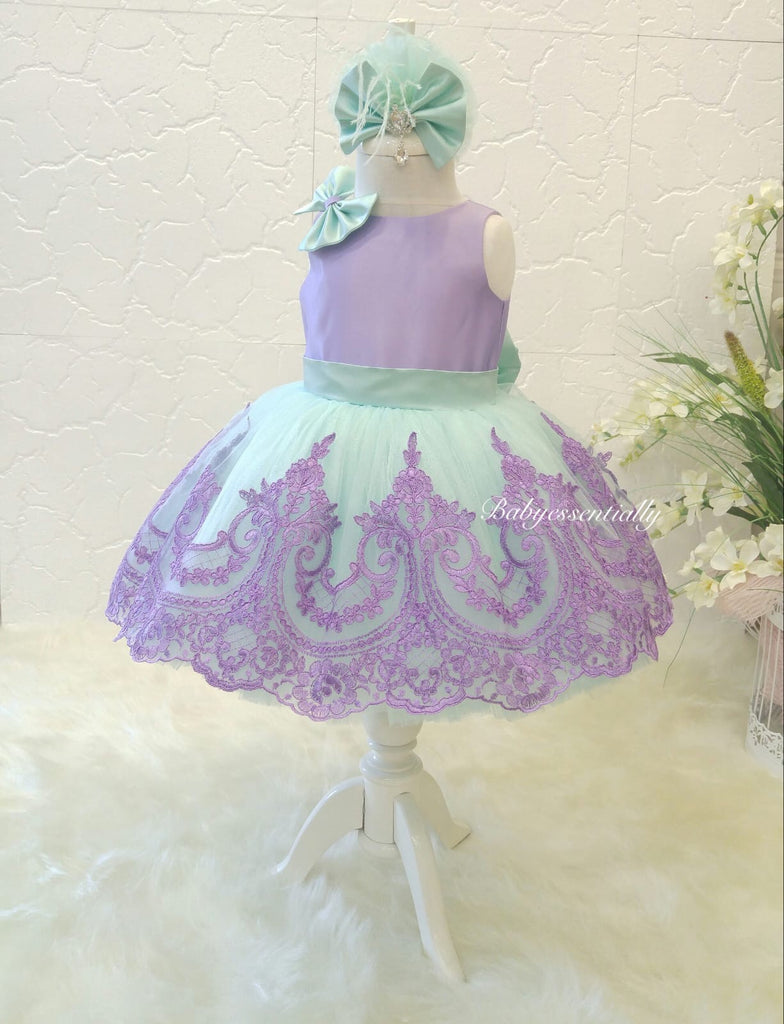 Alana  Dress Mint & Lavender - Baby Essentially