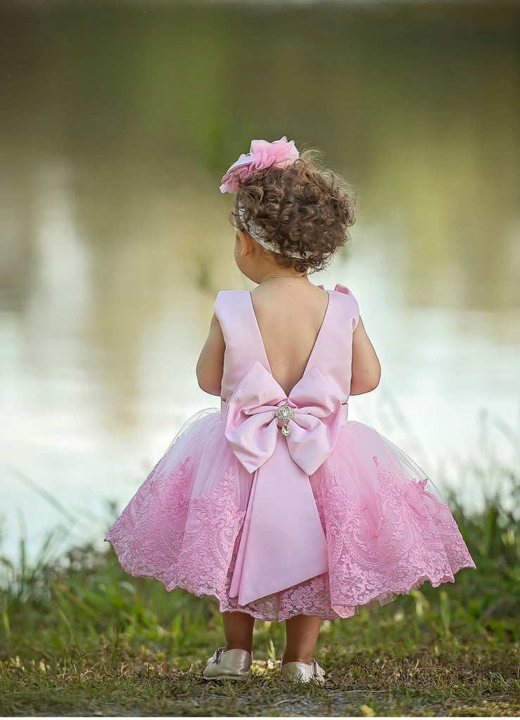 Alana  Dress Baby Pink - Baby Essentially