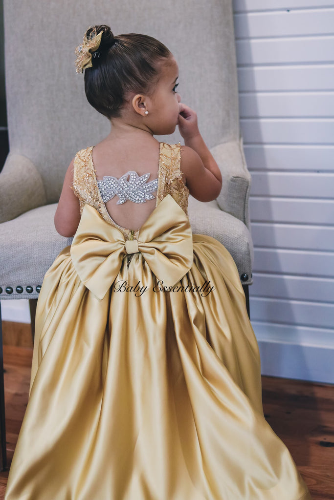 Celeste Dress Gold - Baby Essentially