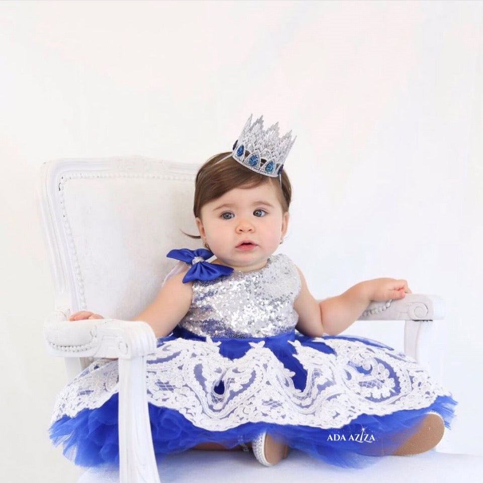 Alana  Dress Royal Blue - Baby Essentially