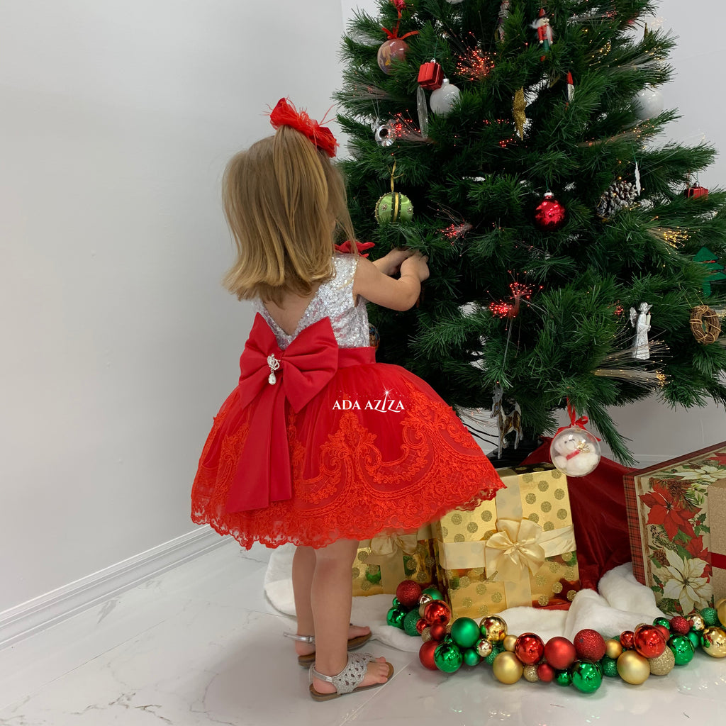 Alana  Dress Red - Baby Essentially