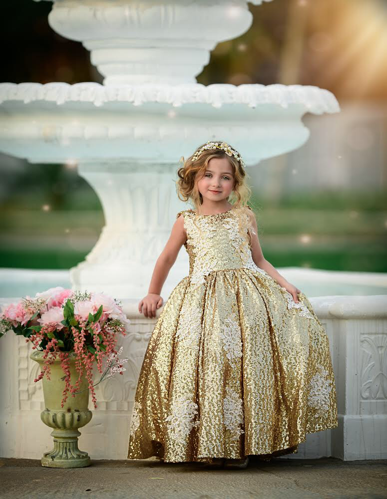 Dalaria Dress Gold - Baby Essentially