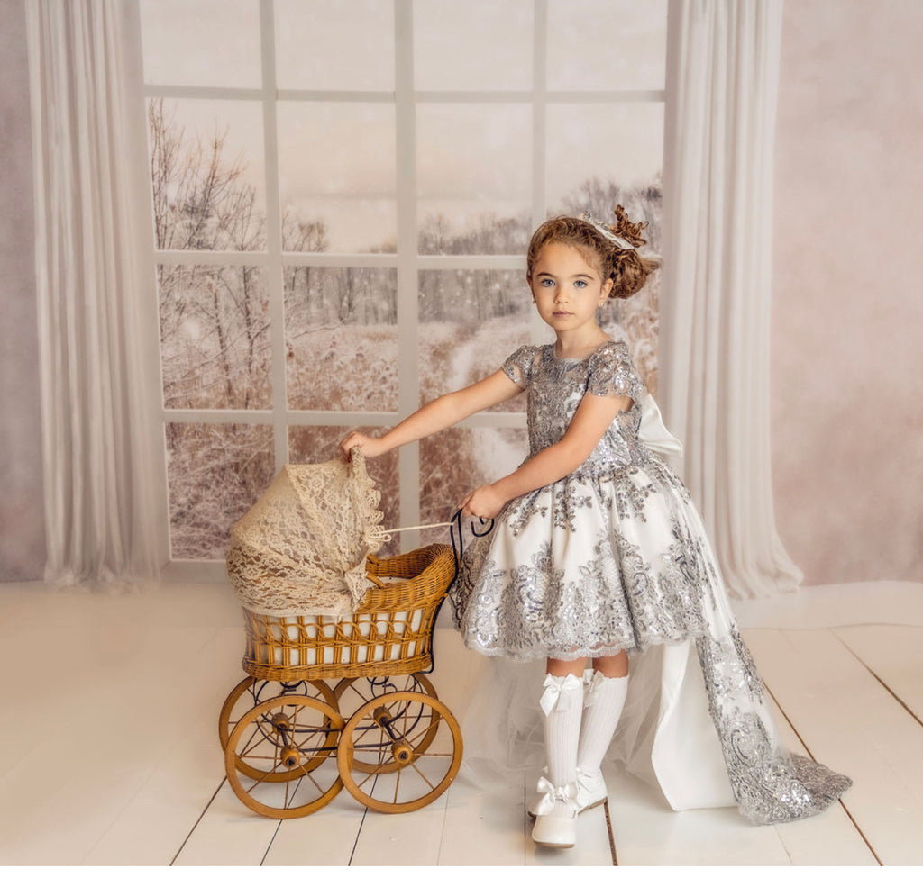 Jasmine   High Low White Silver - Baby Essentially