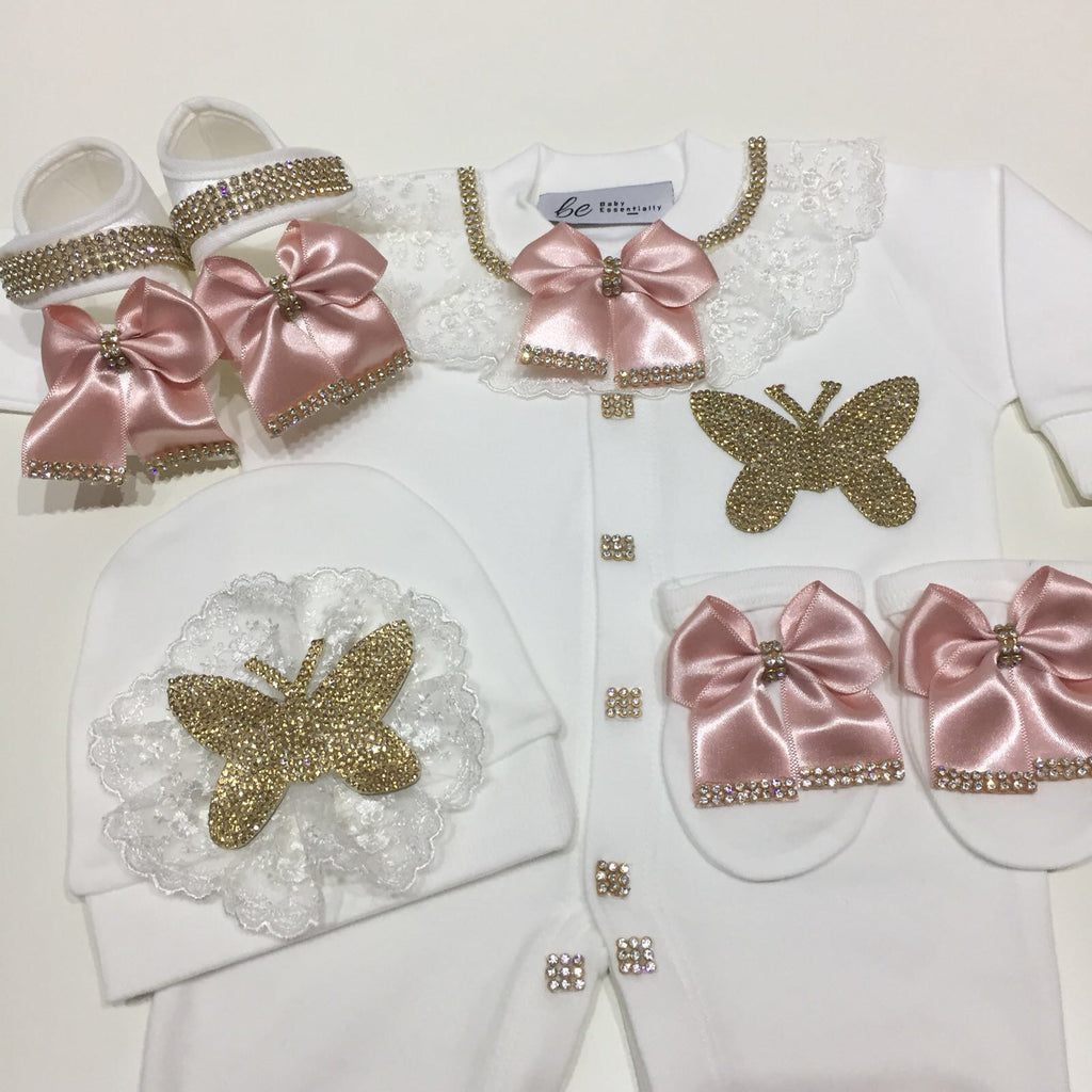 4  Pieces Princess Set Blush Butterfly - Baby Essentially