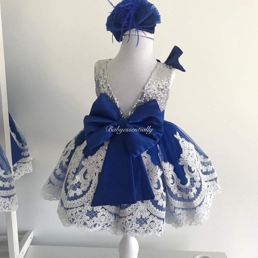 Alana  Dress Royal Blue - Baby Essentially
