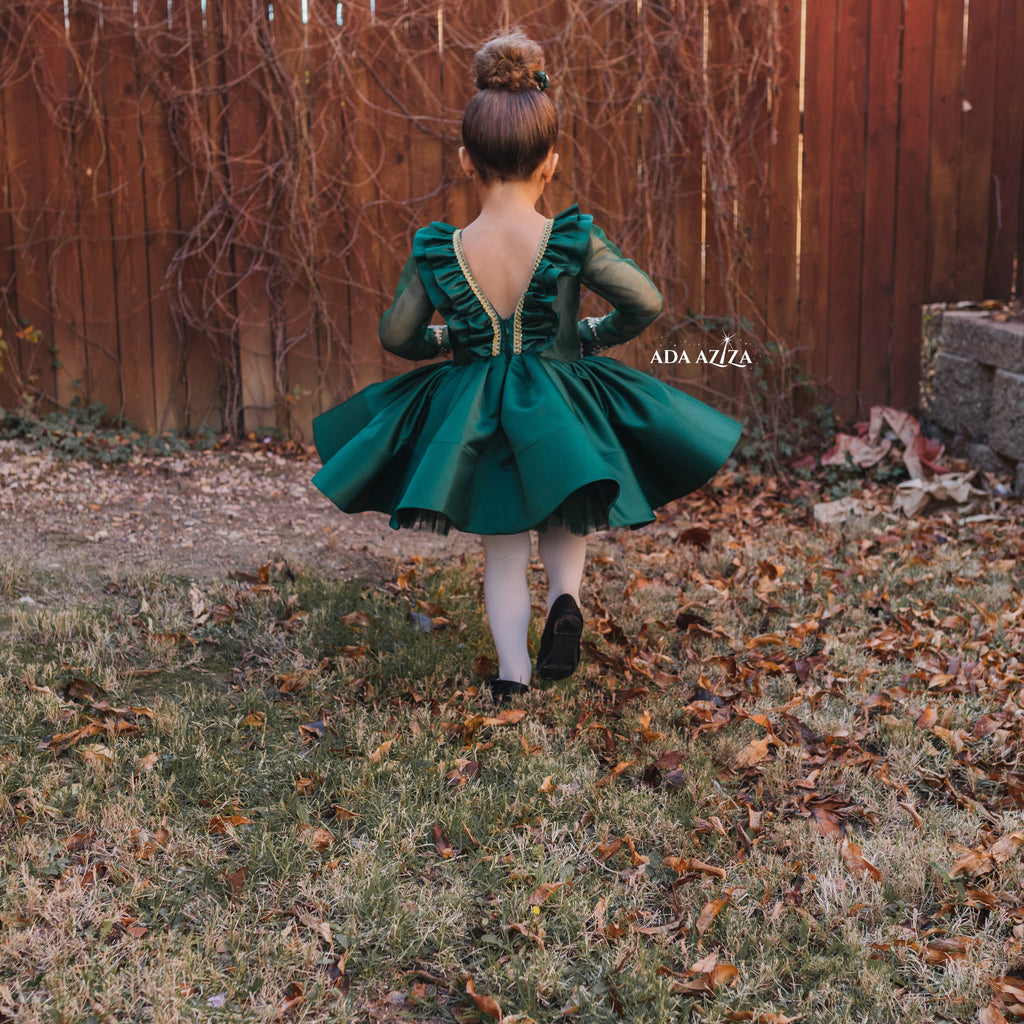 Sasha Dress EMERALD - Baby Essentially