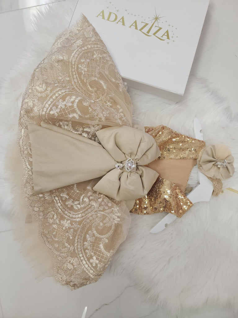 Alana  Dress Gold - Baby Essentially