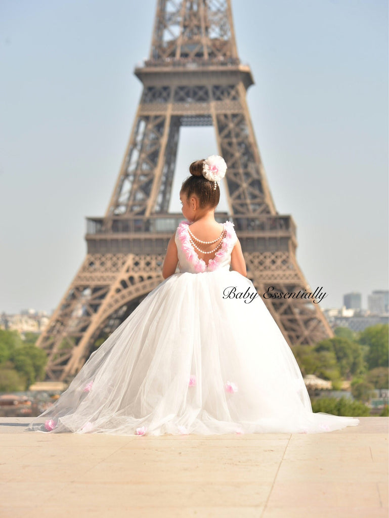 Alyssa Dress Pink & White - Baby Essentially