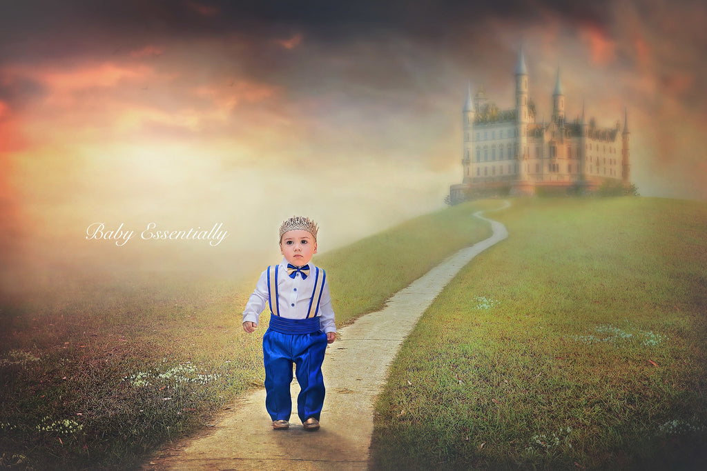 Prince William Tux Royal Blue & Gold - Baby Essentially