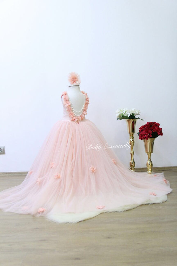 Alyssa Dress Salmon - Baby Essentially