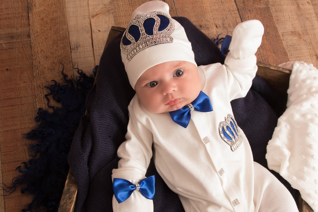 4 Pieces Prince Set Royal Blue - Baby Essentially