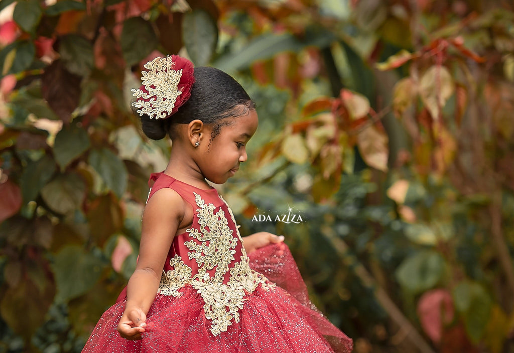 Gianna Dress Burgundy - Baby Essentially