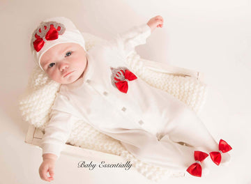 3 Pieces  Red Crown Set Princess - Baby Essentially