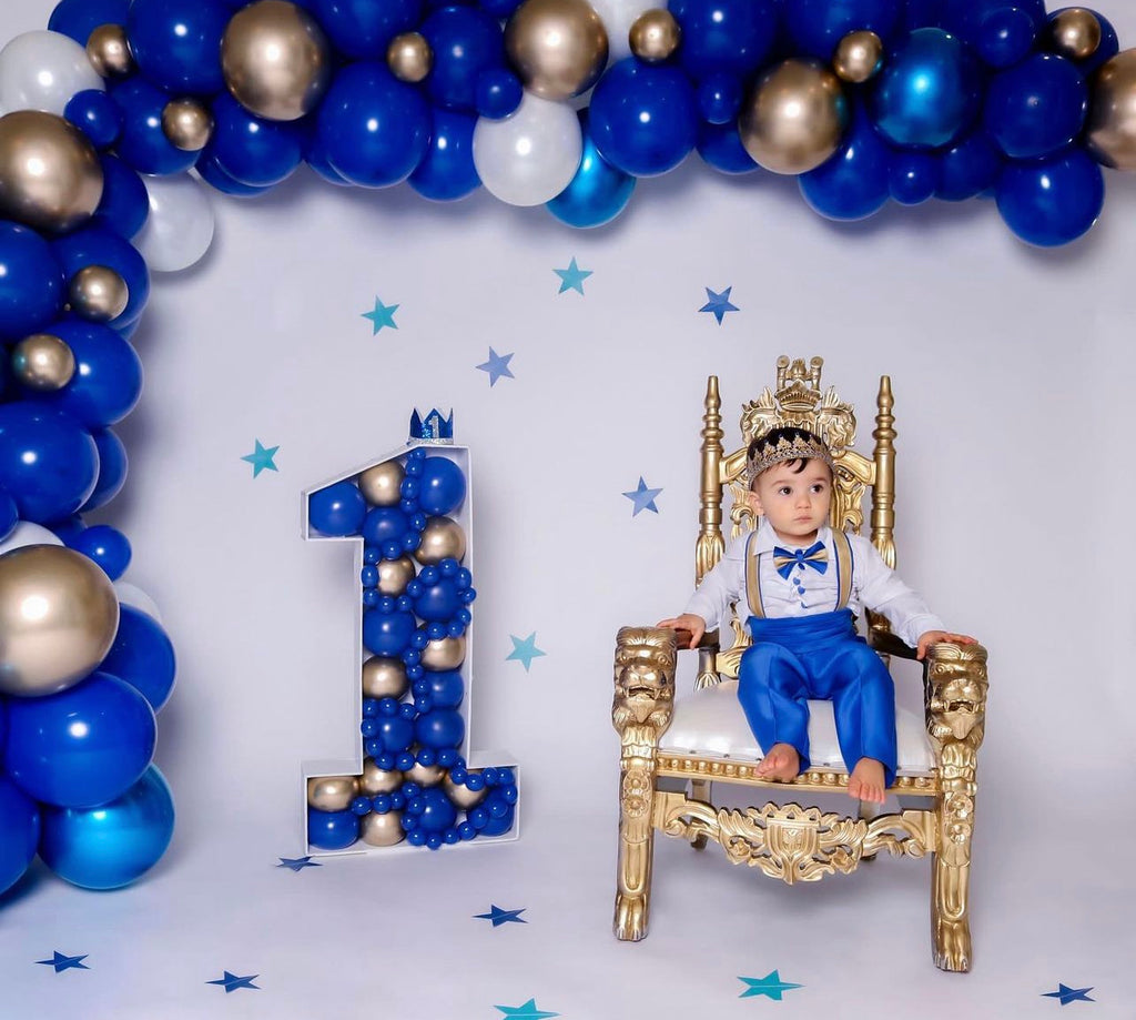 Prince William Tux Royal Blue & Gold - Baby Essentially