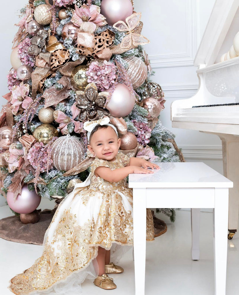 Jasmine  Dress Custom High Low White - Baby Essentially