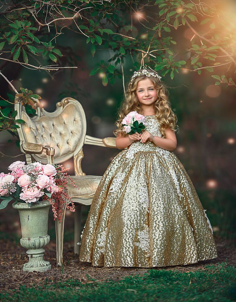 Dalaria Dress Gold - Baby Essentially