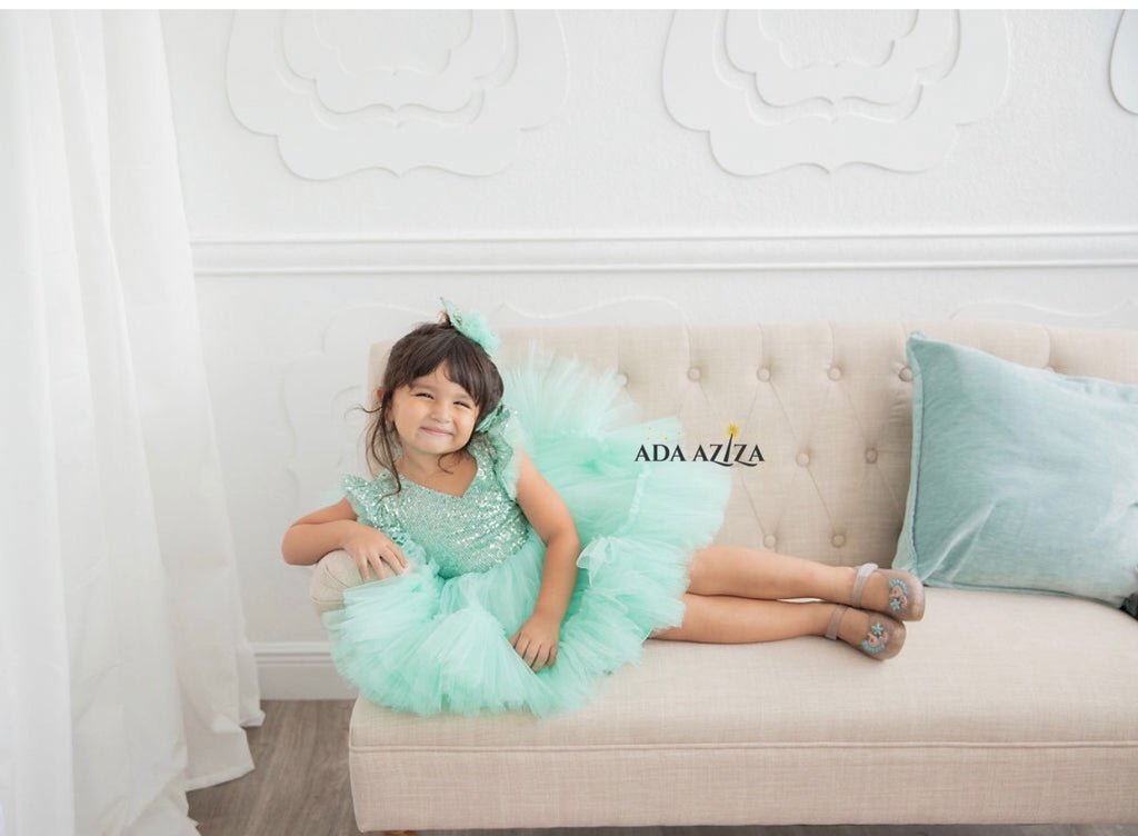 Cattlaya Dress - kids dress, sequin dress, first birthday dress, tulle dress 