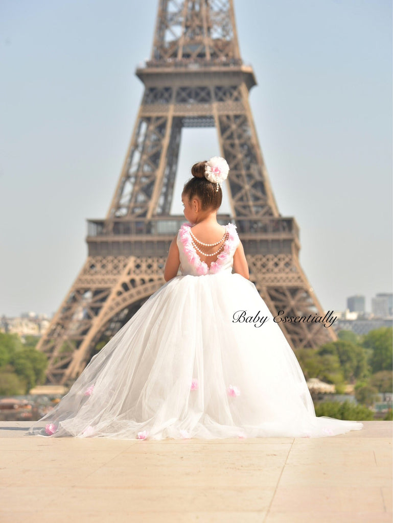 Alyssa Dress Pink & White - Baby Essentially