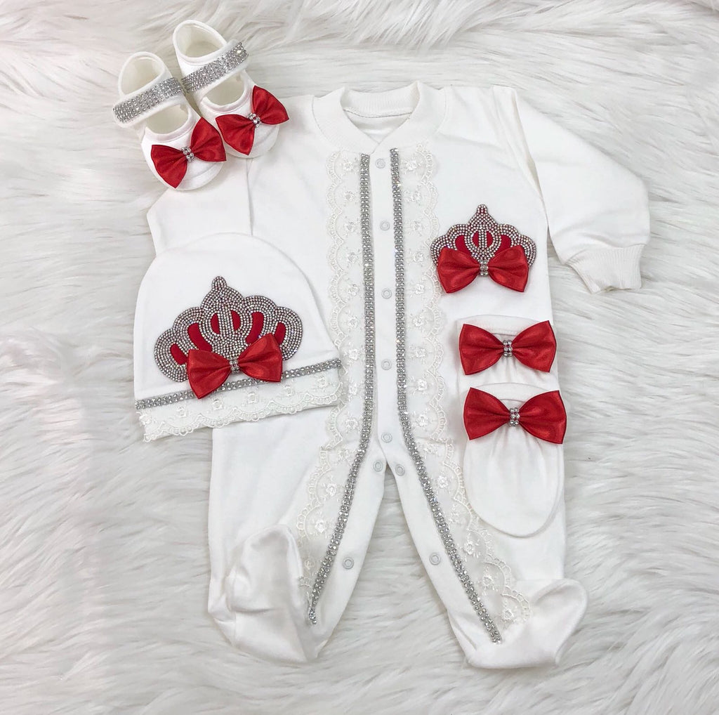 4  Pieces Princess Set Red Lux - Baby Essentially
