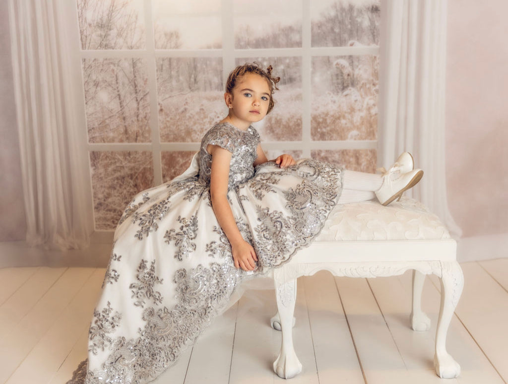 Jasmine   High Low White Silver - Baby Essentially