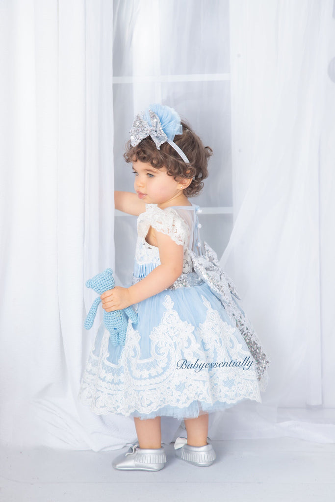 Esmeralda Dress Blue Short Version - Baby Essentially