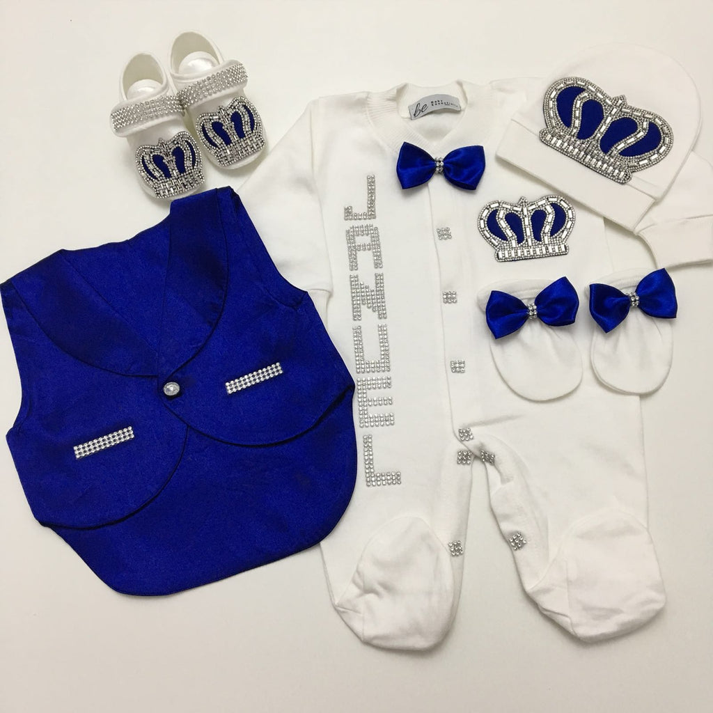 5 Pieces Prince Set Royal Blue - Baby Essentially