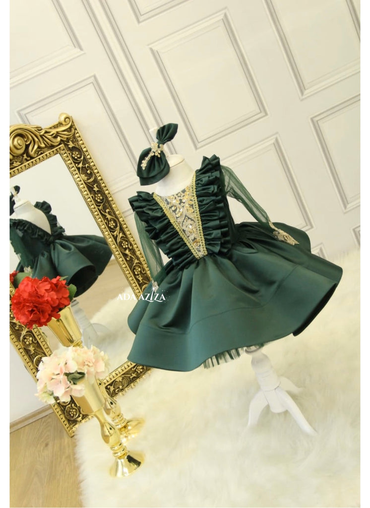 Sasha Dress EMERALD - Baby Essentially