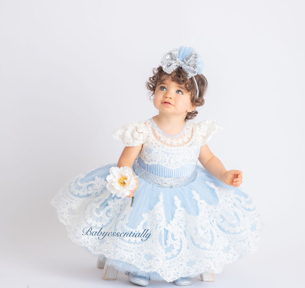 Esmeralda Dress Blue Short Version - Baby Essentially