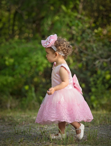 Alana  Dress Baby Pink - Baby Essentially