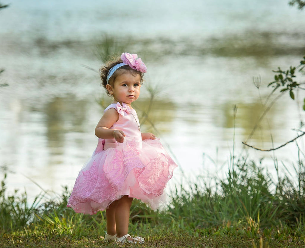 Alana  Dress Baby Pink - Baby Essentially