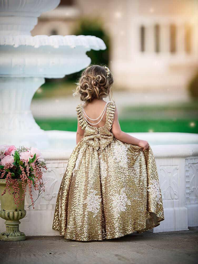 Dalaria Dress Gold - Baby Essentially