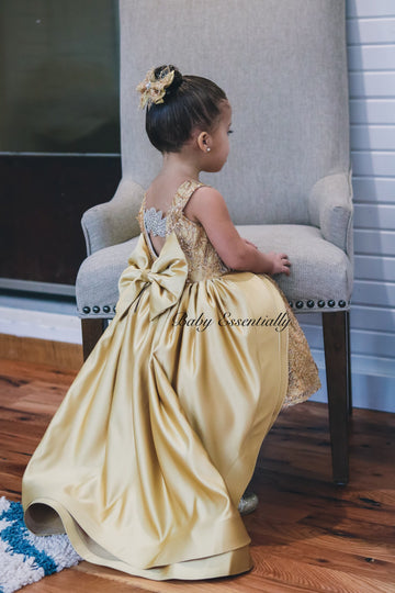 Celeste Dress Gold - Baby Essentially