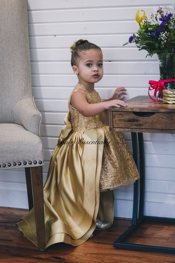 Celeste Dress Gold - Baby Essentially