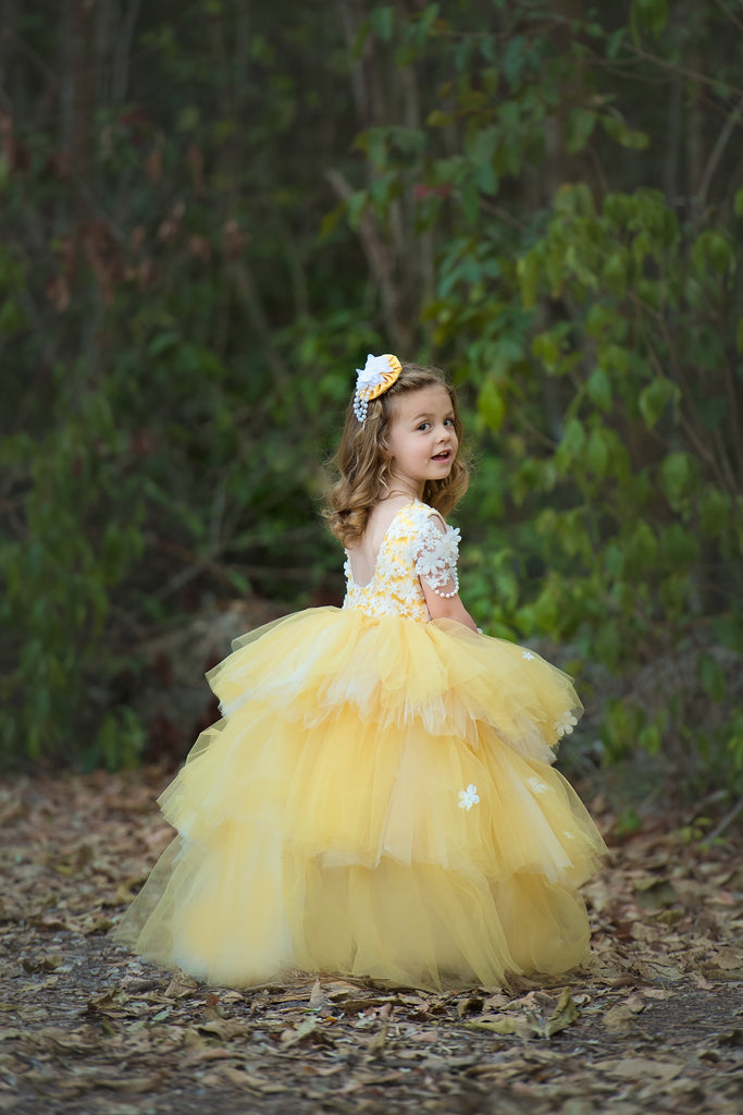 Abigail Dress Yellow - Baby Essentially