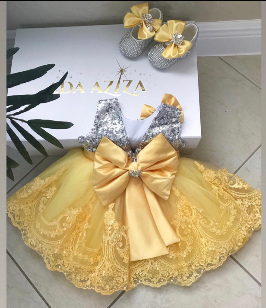 Alana  Dress Yellow - Baby Essentially
