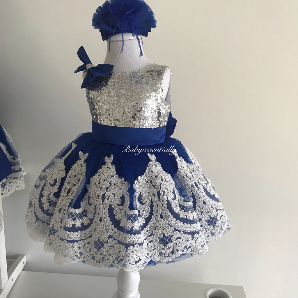 Alana  Dress Royal Blue - Baby Essentially